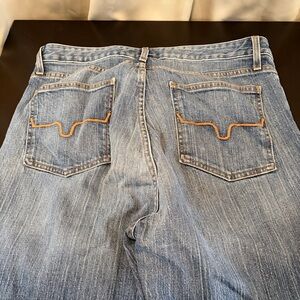 Kimes Ranch Women's High-Rise Light Wash Blue Jeans with Contrast Back Stitching